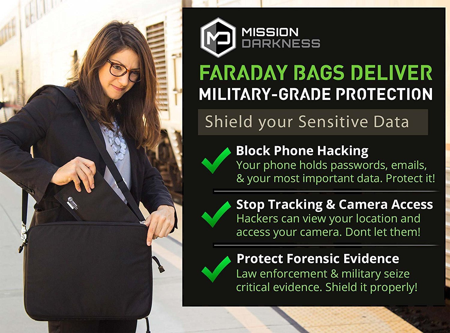 Mission Darkness FARADAY BAG Window Charge & Shield